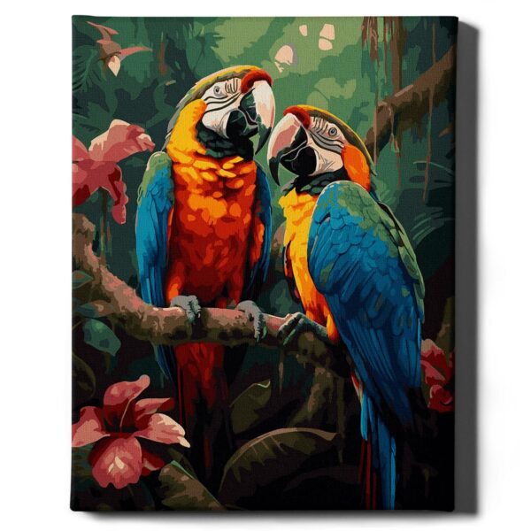 Parrots in the tropics