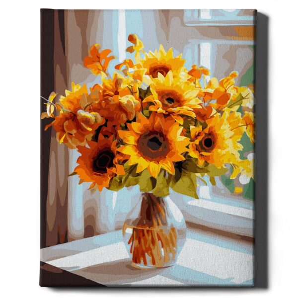 Sunflowers on the windowsill