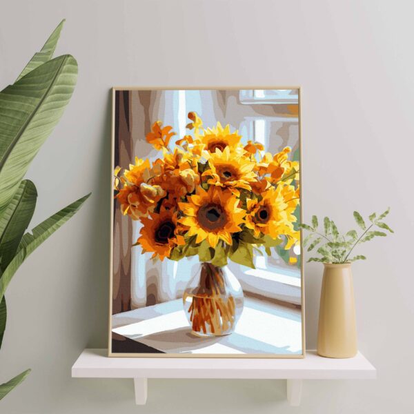 Sunflowers on the windowsill - Image 2