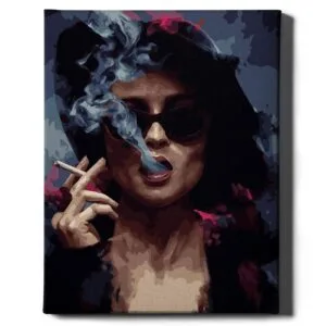 Mergina su cigarete