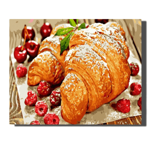 Croissants with berries