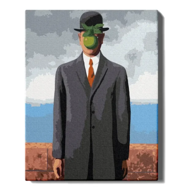 Tapyba pagal skaicius Zmogaus sunus. Rene Magritte manotapyba.lt 1