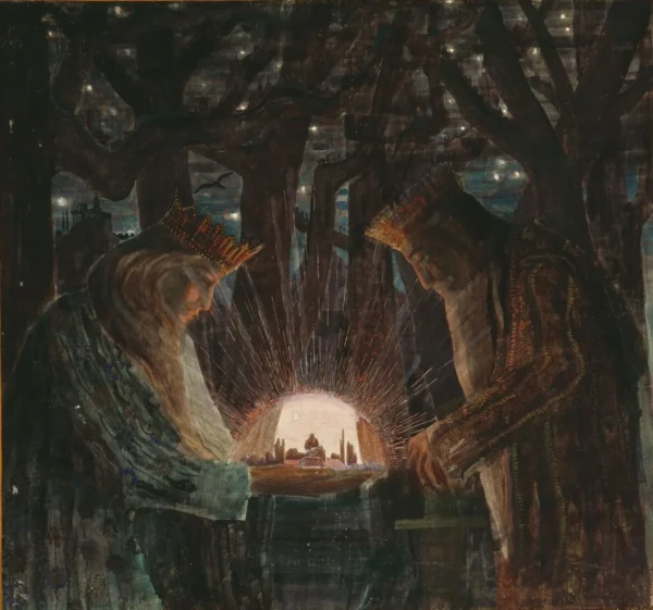 "Fairy Tale (The Tale of the Kings)" (1909) by M.K.Čiurlionis - reproduction - Image 3