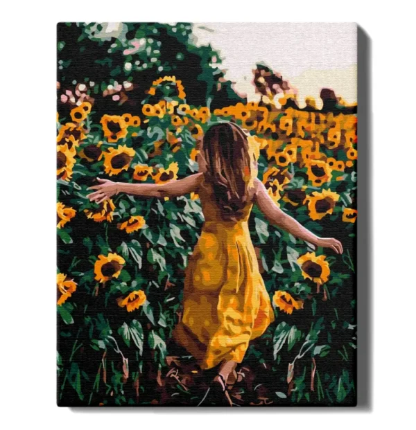 Among sunflowers