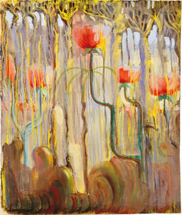 "Creating the world. IX of a series of 13 paintings." (1905) M.K.Čiurlionis - reproduction - Image 3