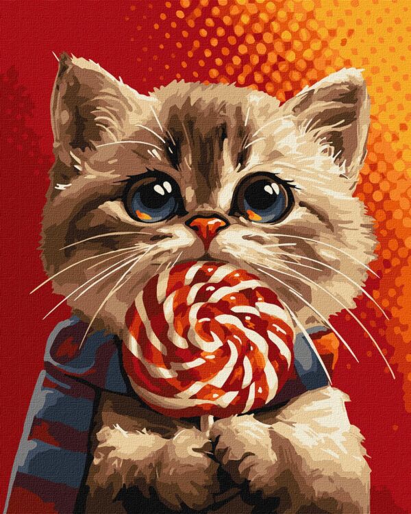 Cat with lollipop - Image 2