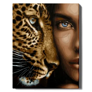 Mergina ir leopardas