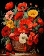 tapyba pagal skaicius_geliu krepselis_manotapyba.lt1