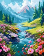 tapyba pagal skaicius_kalnu upelis_manotapyba.lt1