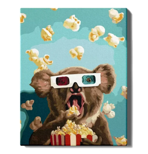 tapyba pagal skaicius koala su popkornais manotapyba.lt