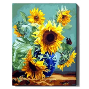 Saulėgrąžos ir drugelis