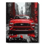 tapyba pagal skaicius_raudonas mustangas_manotapyba.lt