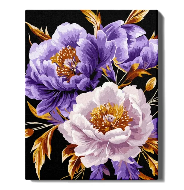 tapyba pagal skaicius violetiniai auksiniai bijunai manotapyba.lt