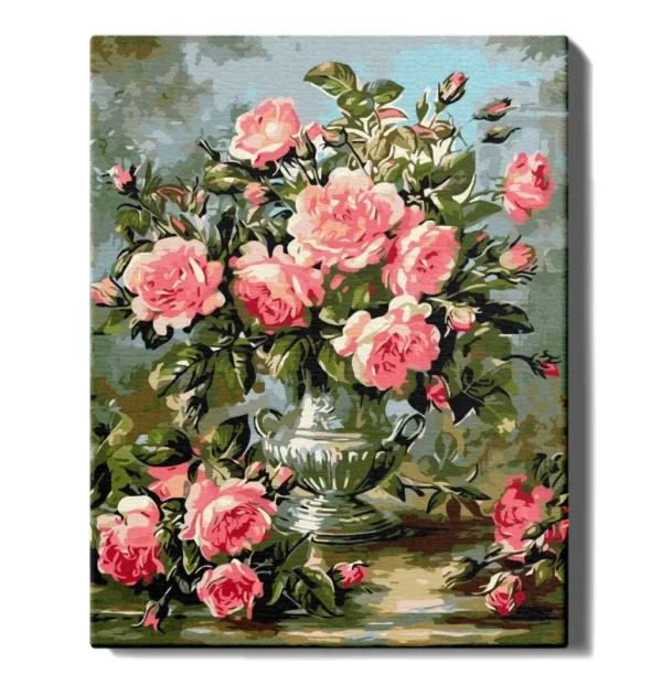 tapyba pagal skaicius roziu buketas manotapyba.lt