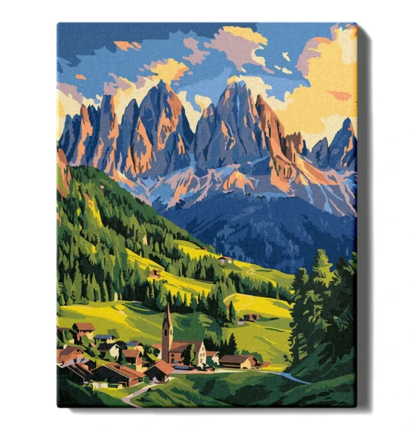 tapyba pagal skaicius Dolomitai manotapyba